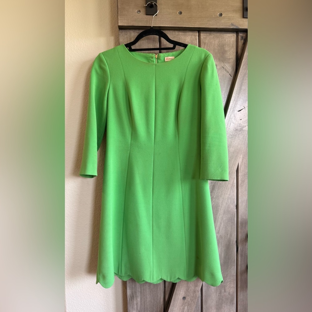 Daniel Cremieux Vibrant Green Long Sleeve Dress